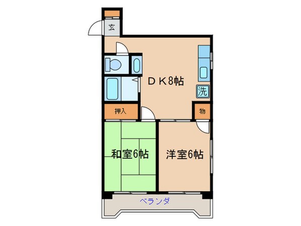 コーポ玉川の物件間取画像